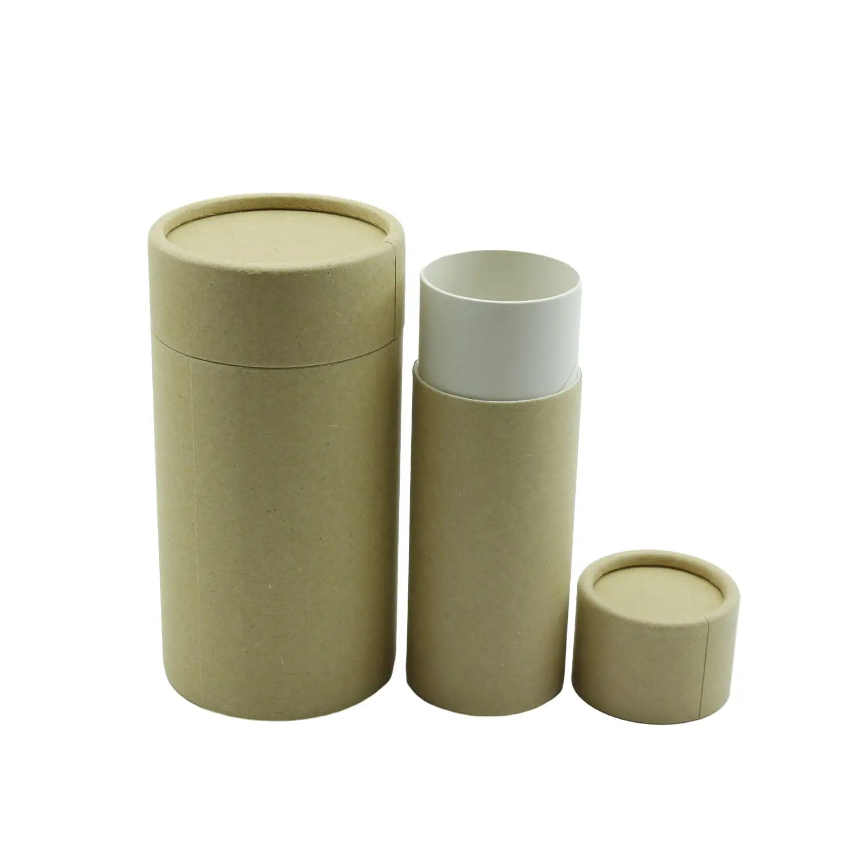 Recycled Customized Paper Waterproof Round Cardboard Hair Wax Cream Packaging Cosmetic Jar Cylinder Kraft Paper Tube Paper - 图片 6