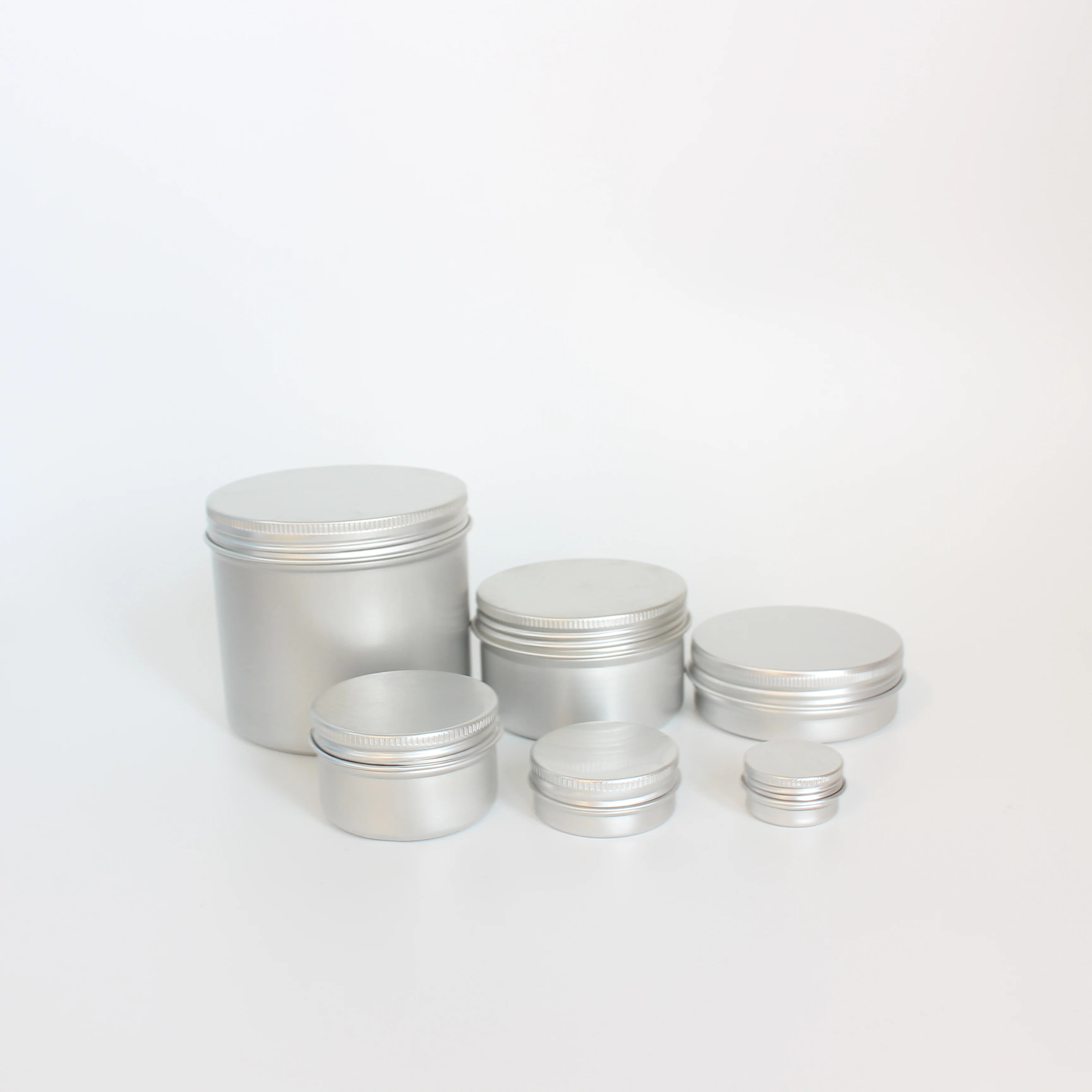 5ml 10ml 20ml 30ml 50ml 60ml 80ml 100ml 150ml 200ml 300ml 500ml Round Aluminum Cosmetic Tin Can Containers Metal Aluminum Jar - 图片 5