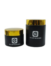 Empty Matte Black Glass Jars with Lids 5g 10g 15g 20g 30g 50g 100g 120g 150g 200g
