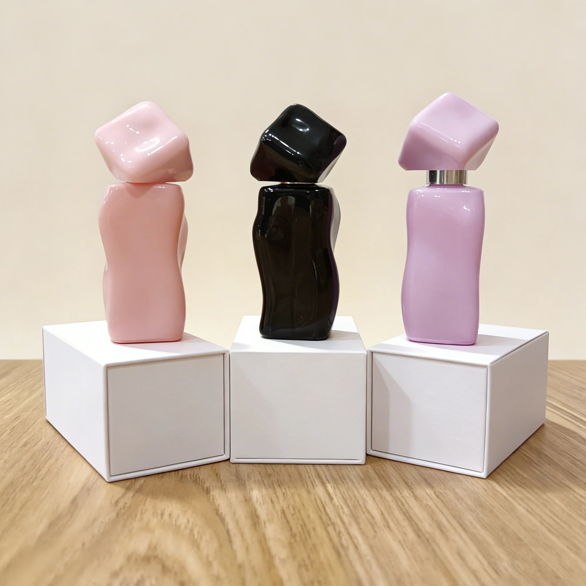 High Quality Luxury Customization 30ml Black White Yellow Purple Pink Multi-color Glass Perfume Bottles for Perfume - 图片 6