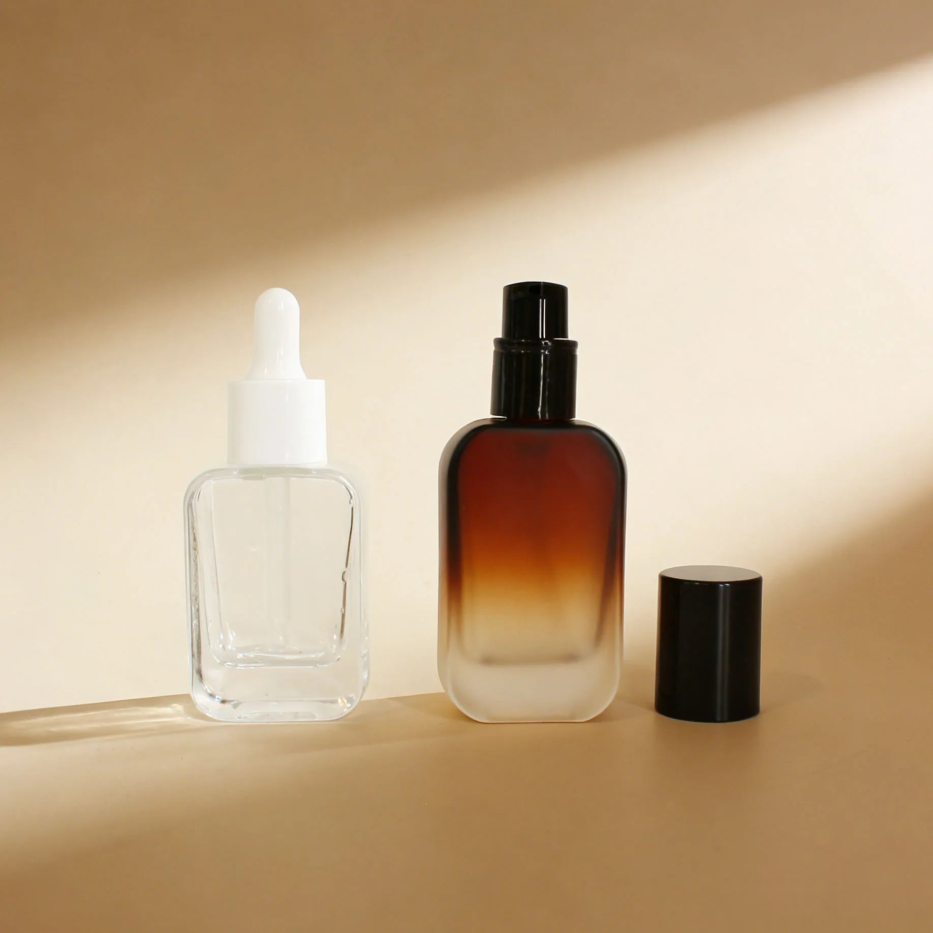 Luxury Cosmetic Packaging 20ml 30ml 50ml 100ml 120ml 150ml Lotion Pump Bottle With Custom Paper Boxes - 图片 3