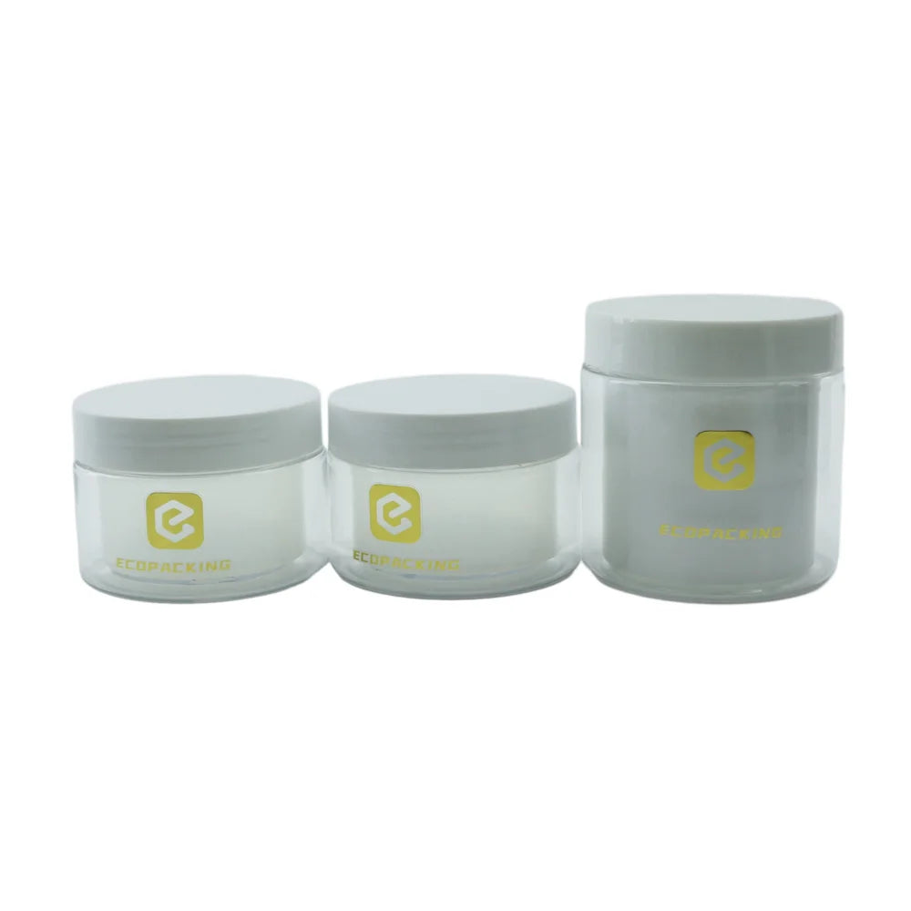 Luxury 15ml 30ml 50ml 100ml 250ml 8 oz Cosmetic Round Airtight Jar Face Cream Double Wall Plastic Jars With Lids - 图片 2
