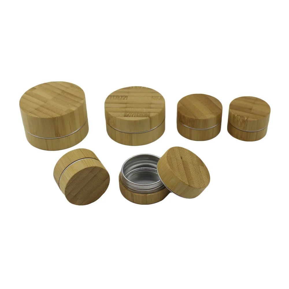 Refillable Cosmetic Jars 5ml 10ml 15ml 30ml 50ml 100ml Bamboo Aluminum Packaging Jar Cosmetics - 图片 6