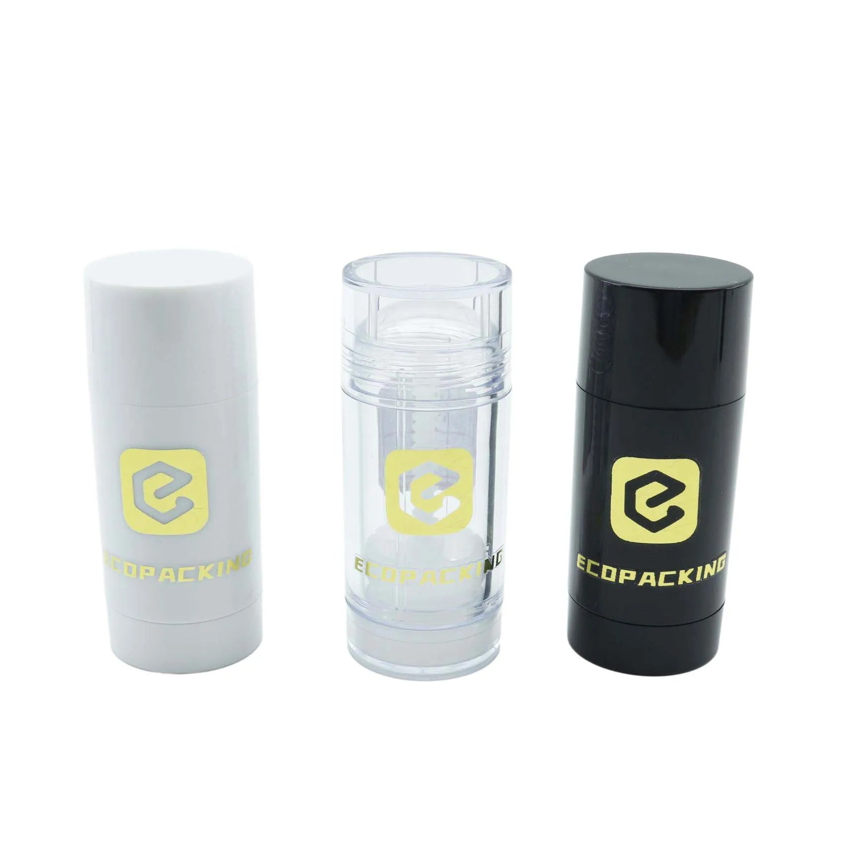 Wholesale clear Bottom Filled Deodorant Sticks Empty Roll on 15ml 30ml 50ml 75ml Round Refillable Balm Gel Sunscreen Stick Tube - 图片 2