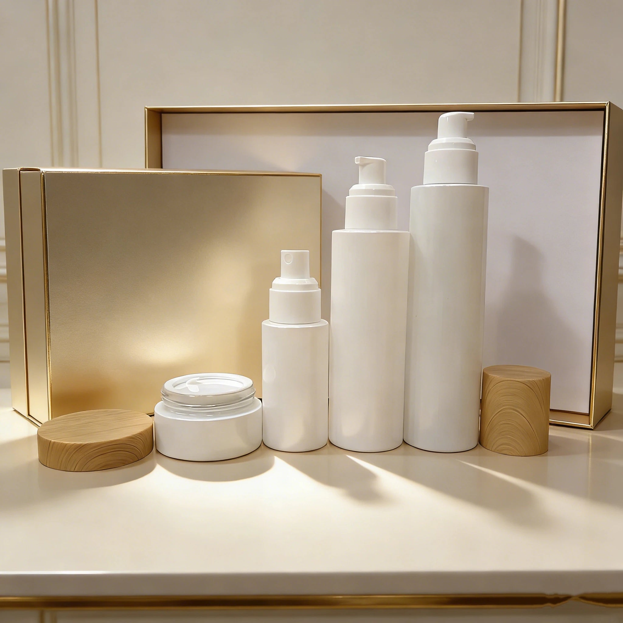 Wholesale 20ml/30ml/60ml/100ml/120ml/20g/30g/50g Glass Spray Bottles Lotion Pump Cream Jars Skin Care Serum - 图片 3
