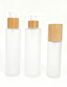 20ml 30ml 40ml 50ml 60ml 80ml 100ml 200ml Flat Shoulder Frosted Cosmetic Lotion Glass Bottle with Pump