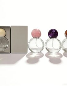 High Quality Transparent Empty Portable Perfume Atomizer 25ml Oval Shape Perfume Glass Bottles with Ball Cap