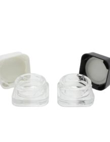 Luxury 3ml 5ml 7ml Gram Mini Jar Smell Proof Concentrate Container clear Thick Wall Childproof Small Glass Jar