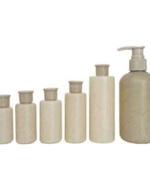Eco Friendly Bio Wheat Straw Plastic Compostable Pump Shampoo Squeeze Bottle for Soap Oil Cosmetic 30ml 50ml 100ml 250ml 500ml