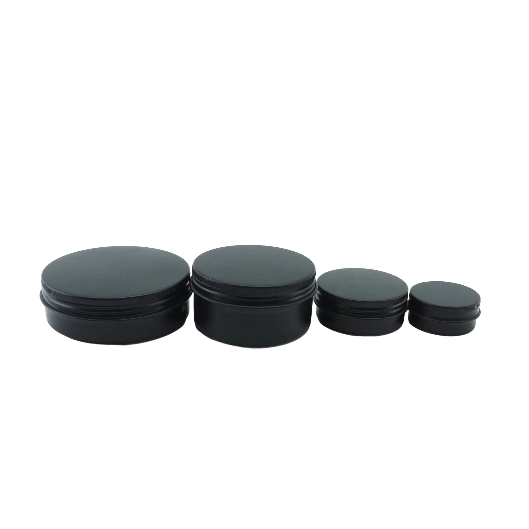 1oz 2oz 4oz 5oz 6oz 8oz Black Matte Metal Aluminum Candle Jar with Screw on Lid for Hand Cream Lip Balm Packaging - 图片 6