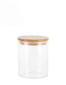 Wholesale Luxury Candle Glass Jar with Cork Lid clear Glass Candle Jars With Cork Wooden Bamboo Lid