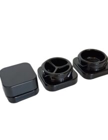 3g 5g 7g 9g Round square Wholesale Small Mini Glass Concentrate Jar with Childproof Cap Child Resistant Lid