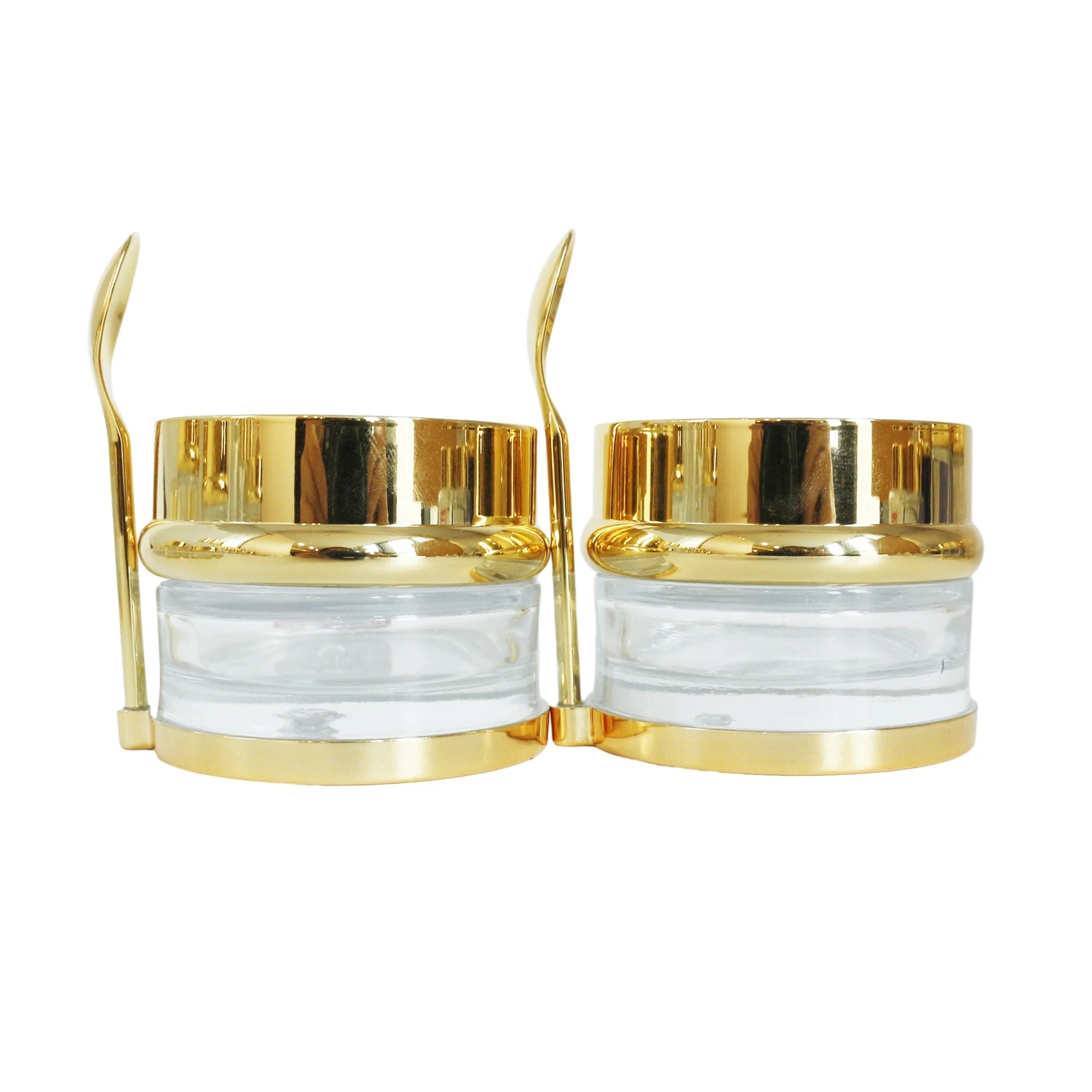 Luxury High-End 30ml 50ml 80ml Round Glass Cosmetic Cream Jars with Spatula Spoon for Eye Cream Mascara Skin Care Serums - 图片 3