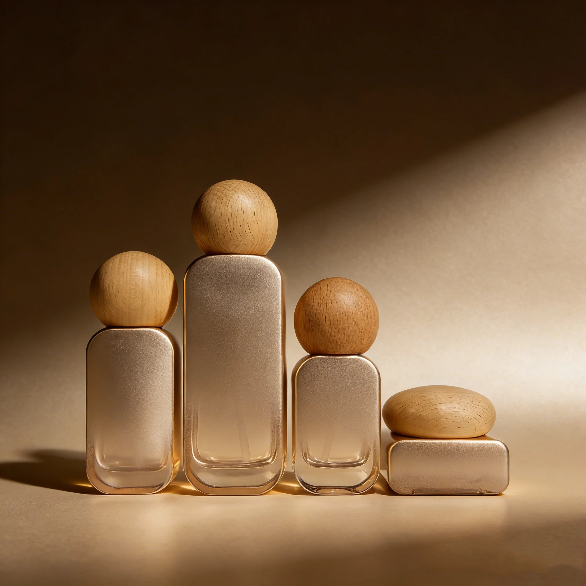 50g Glass Cosmetic Packaging Empty Bottles for Eye Cream & Lotion with Lotion Pump Square Shape - 图片 3