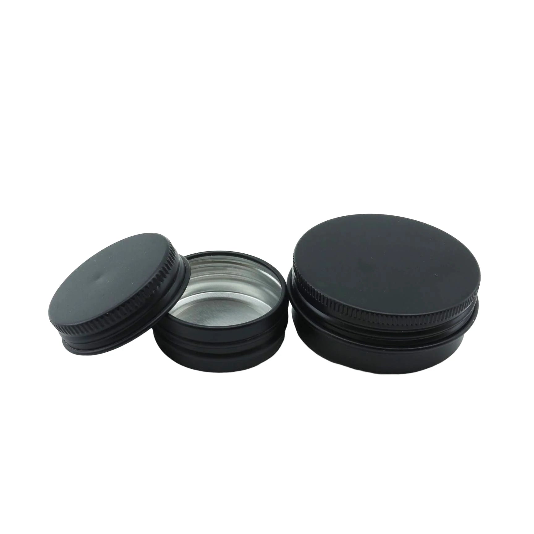 1oz 2oz 4oz 5oz 6oz 8oz Black Matte Metal Aluminum Candle Jar with Screw on Lid for Hand Cream Lip Balm Packaging - 图片 5