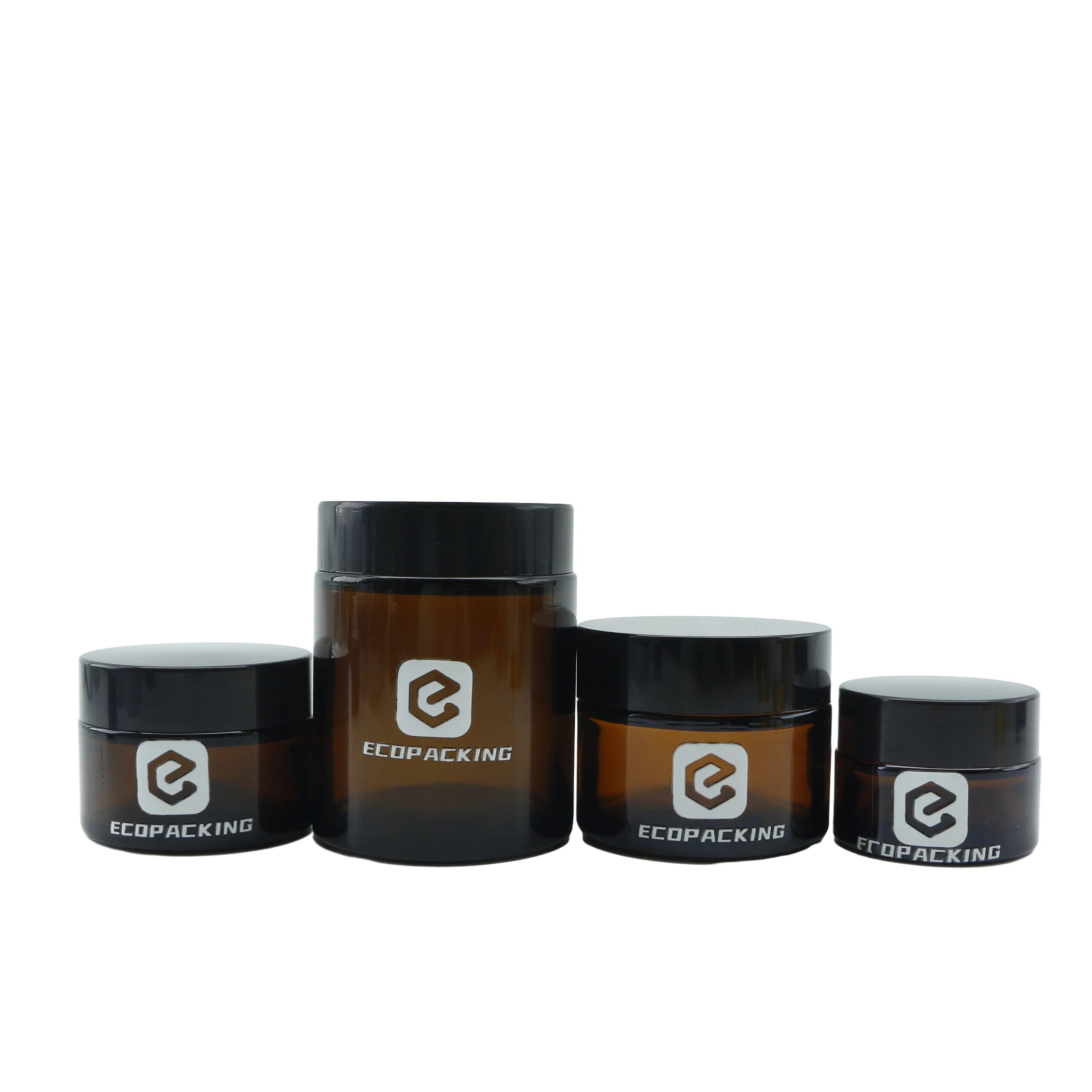 Empty 8oz Skincare Amber Glass Jar Tin Container Packaging 250g Body Face Cream Jar for Body Butter - 图片 2