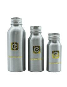 Empty Silver Aluminum Refillable Bottle with Screw Lid for Lotion  Essential Oil and Liquid