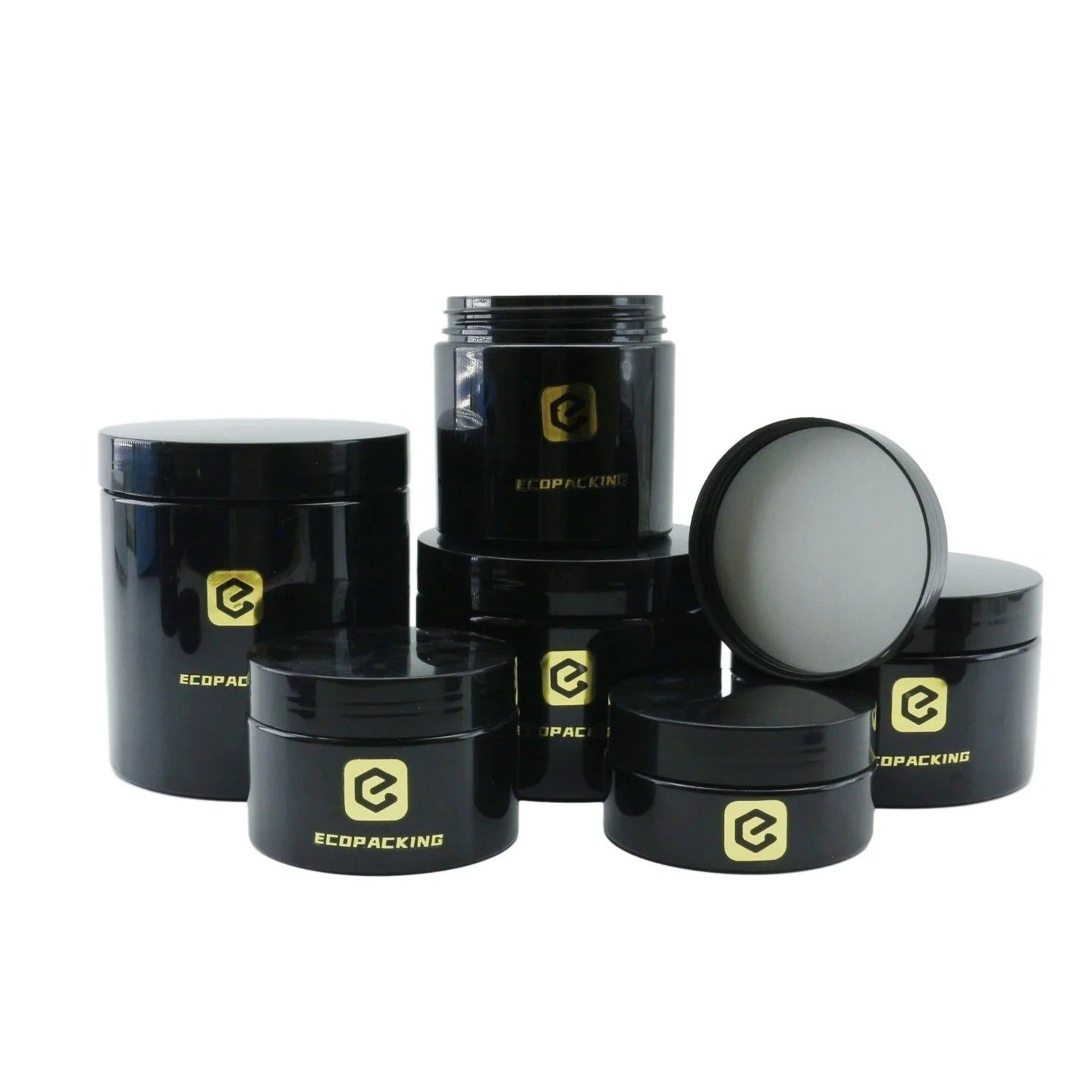 Wholesale Luxury PETG Plastic Cosmetics Packaging 8oz 250ml 500ml Amber Frost Body Butter Jar With Matte Lids for Body Scrub A88 - 图片 8