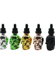 Luxury 15ml 30ml 50ml 100ml Skull Glass Dropper Bottle for Perfume Essential Oil Serum Hair Oil Custom Empty B888