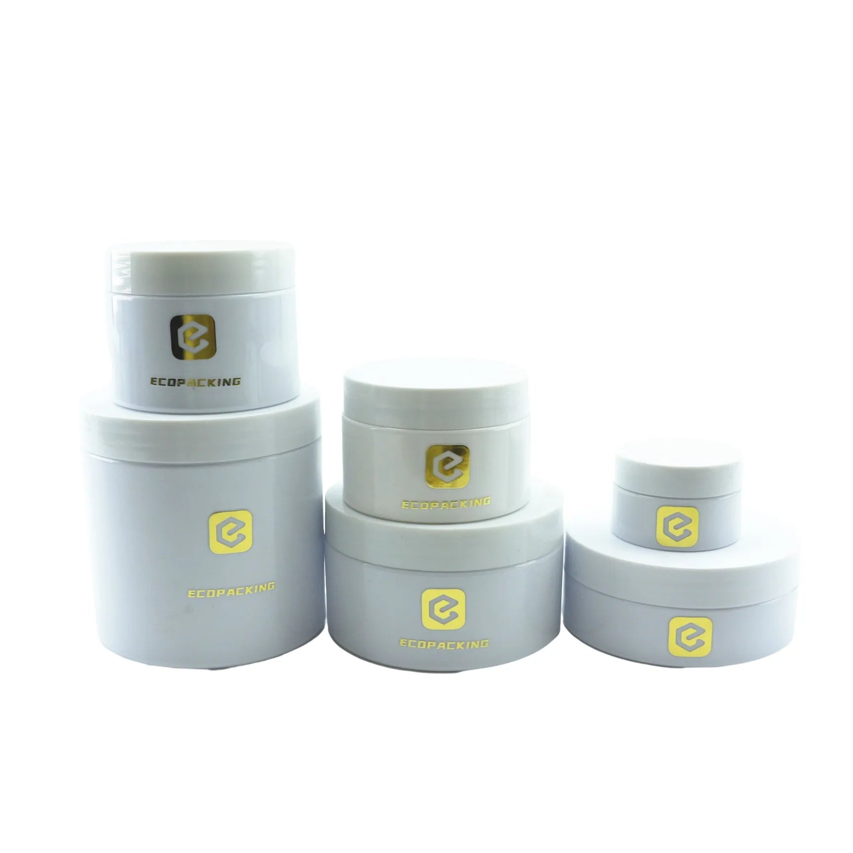 Luxury Custom Logo 50ml 100ml 200ml 250ml 300ml 500ml PET Plastic Face Body Cream Cosmetic Container Jars with Lid - 图片 4