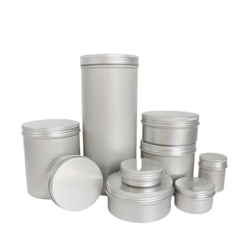 1oz 2oz 4oz 5oz 6oz Matt Black Round Aluminum Tin Can Cosmetic Pomade Container Aluminum Jar Box - 图片 3