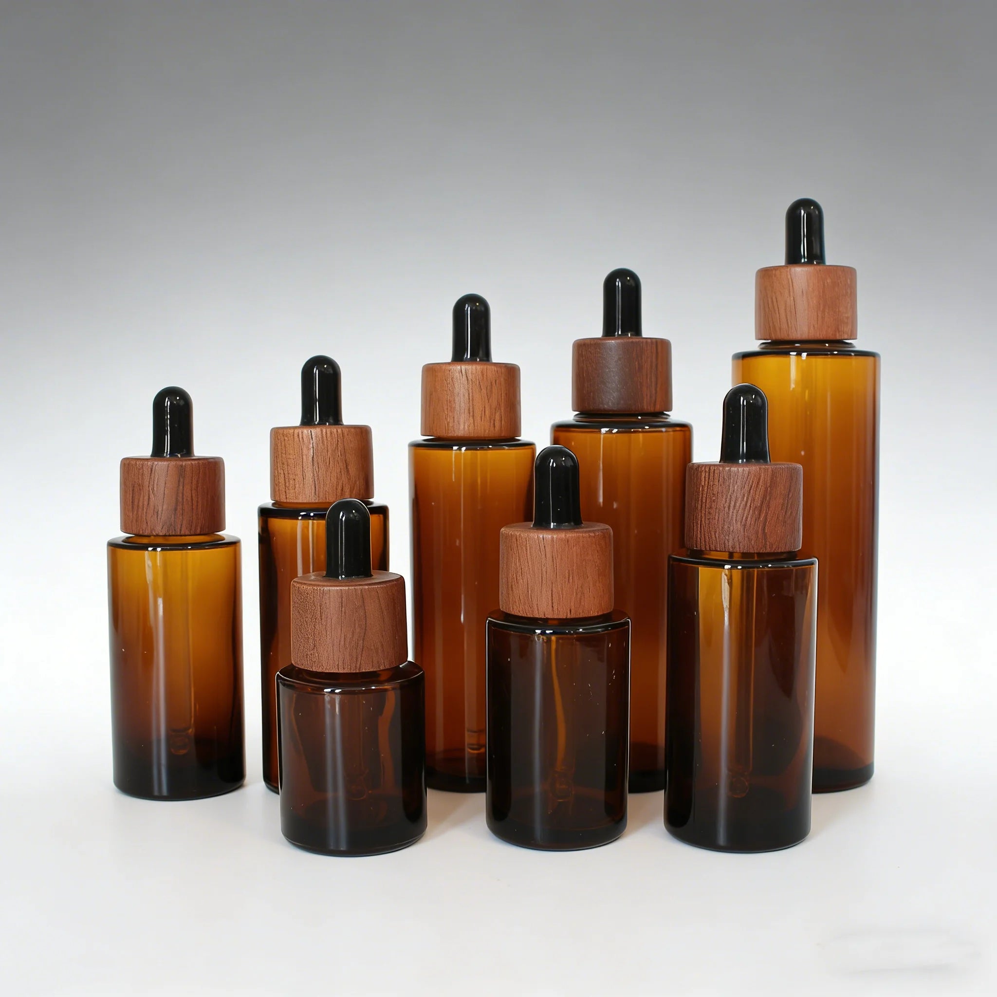 Amber Glass Dropper Bottle 30ml 50ml 100ml UV Protection Custom Logo Custom Cap Color for Essential Oil Skin Care Serum Cosmetic - 图片 7