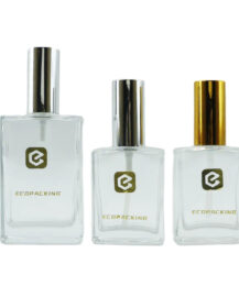 Fast Delivery 30ml 50ml 100ml Rectangular Square Glass Perfume Bottle with Spray Pump Cap