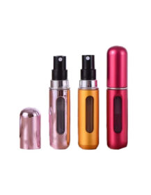 OEM 5ML Metal Travel Mini Portable Size Empty Revolving Perfume Spray Bottle Aluminum Spray Refillable Perfume Atomizer Bottles