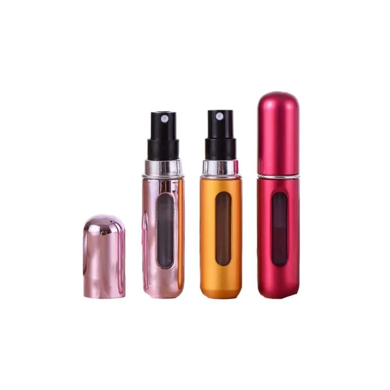 OEM 5ML Metal Travel Mini Portable Size Empty Revolving Perfume Spray Bottle Aluminum Spray Refillable Perfume Atomizer Bottles