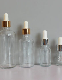 Wholesale Empty Clear Glass Dropper Bottle 100ml Essential Oil Bottle 50ml Glass Perfume Bottle with Golden Silver Dropper Cap