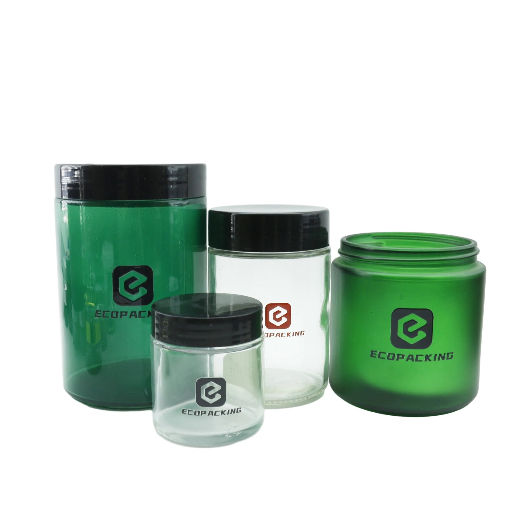 100g-500g Amber Wide Glass Jars with Black Lid for Candles Food Eye Drops & Skin Care Cream - 图片 5