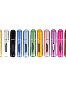 Round Twist up Metal Spray Bottle 5ml 8ml 10ml Aluminium Portable Refillable Perfume Bottle Atomizer