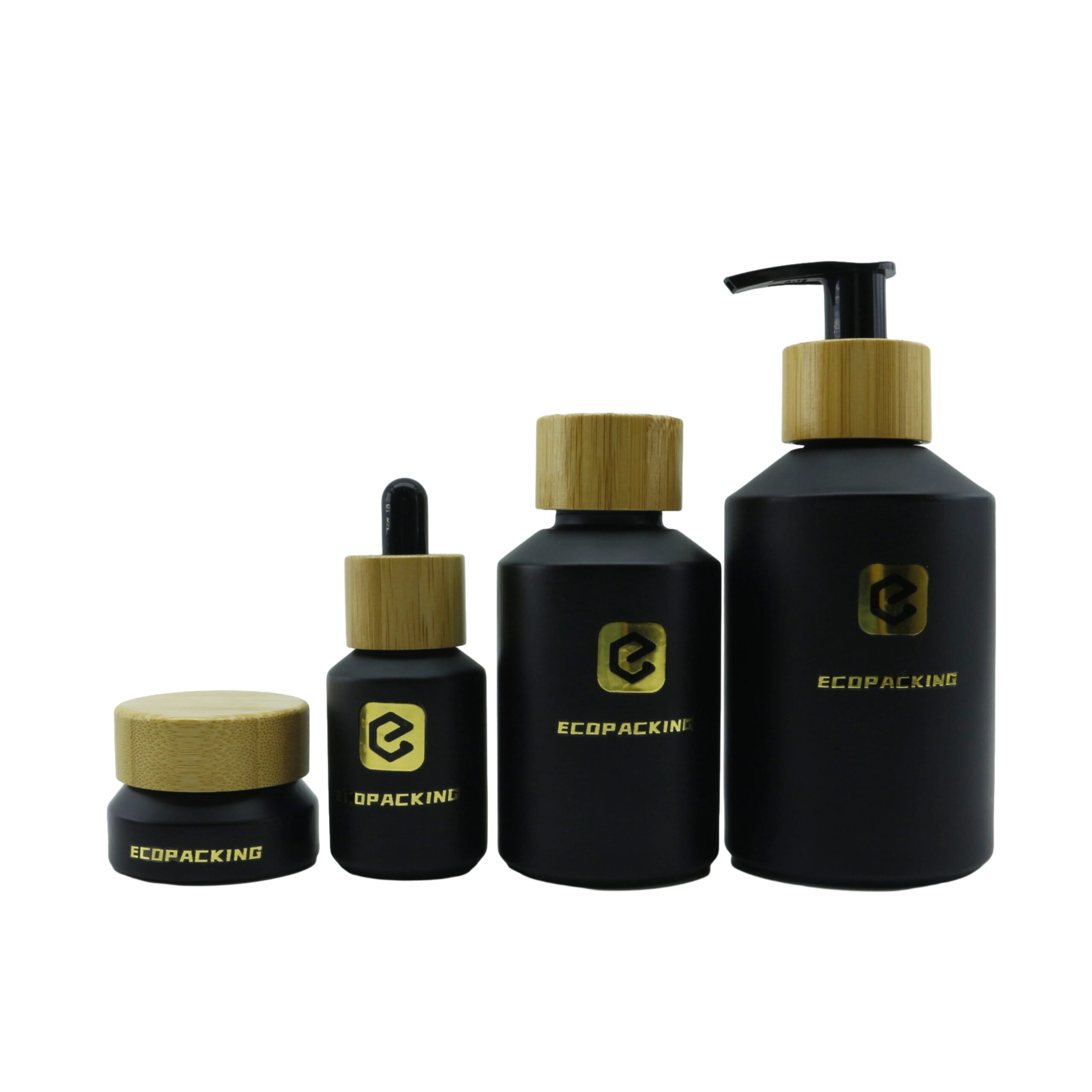 Luxury Glass Lotion Cosmetic Glass Dropper Bottle Pump 15ml 30ml 50ml 100ml Skincare Packaging Cosmetic Bottles and Jars Sets