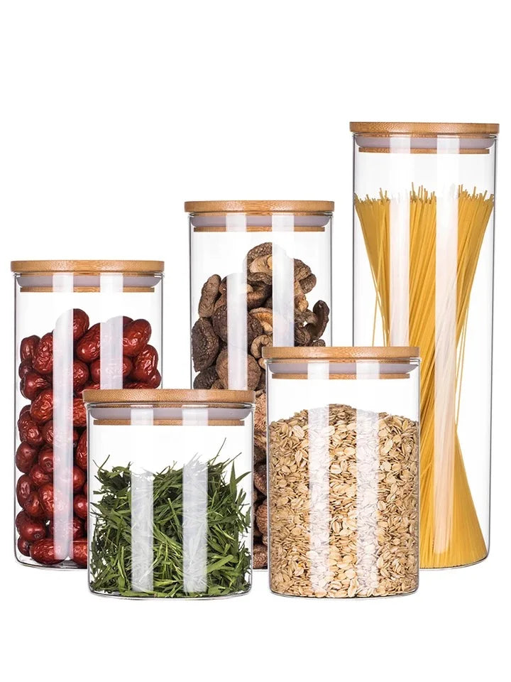 1oz 2oz 4oz 8oz 16oz Custom Borosilicate Glass Storage Food Jam Jars With Bamboo Wooden Lids - 图片 3