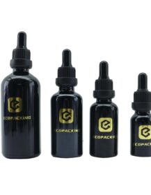 5ml 10ml 15ml 20ml 30ml 50ml 100ml Black Beard Oil Bottles Cosmetic Glass Dropper Bottle for Essential Oil