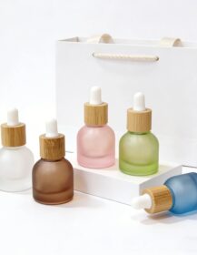 Luxury Refillable 10ml Glass Perfume Bottle Frosted Body Care Lotion Essence Container Essential Oil Serum Dropper Bottles