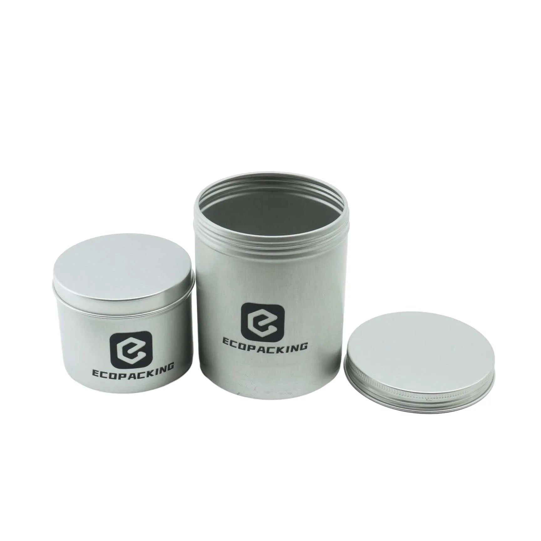 150g 180g 200g 250g 500g Silver Cosmetic Aluminium Tin Jar Container with Screw Cap Custom Color Custom Print - 图片 3