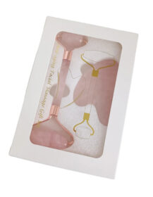 High Quality Facial Massager Natural Gua Sha Set Pink Jade Stone Roller With Box Packing Neck Roller Massage Tool