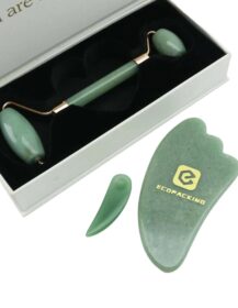 Hot Sale Jade Guasha Stone Massage Set for Essential Oil Facial Massage