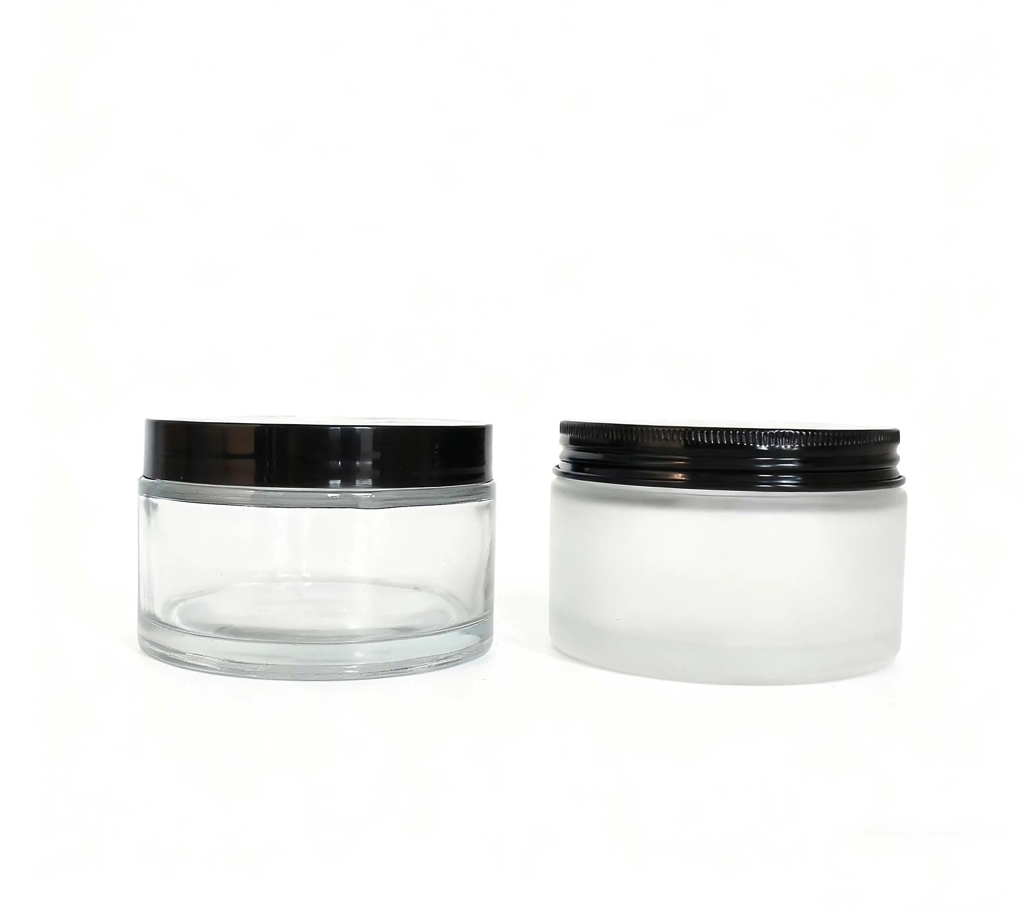 Natural Wide Mouth Cosmetic Body Cream 200ml Frosted Glass Cosmetic Jar with Bamboo Lid - 图片 6