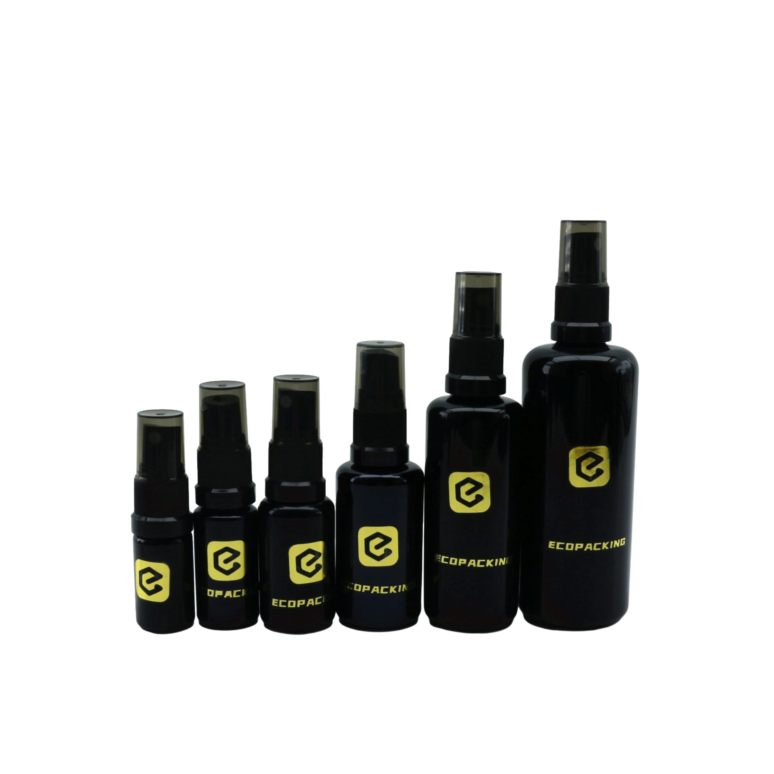 5ml 10ml 15ml 30ml 50ml 100ml Empty Sizes Round Black Violet Glass Serum Oil Dropper Pump Bottle