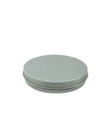 Flat Cosmetic Cream Lip Balm Beard Balm Body Butter Cosmetic Aluminum Jar Tin Can with Screw on Cap for Skin Care