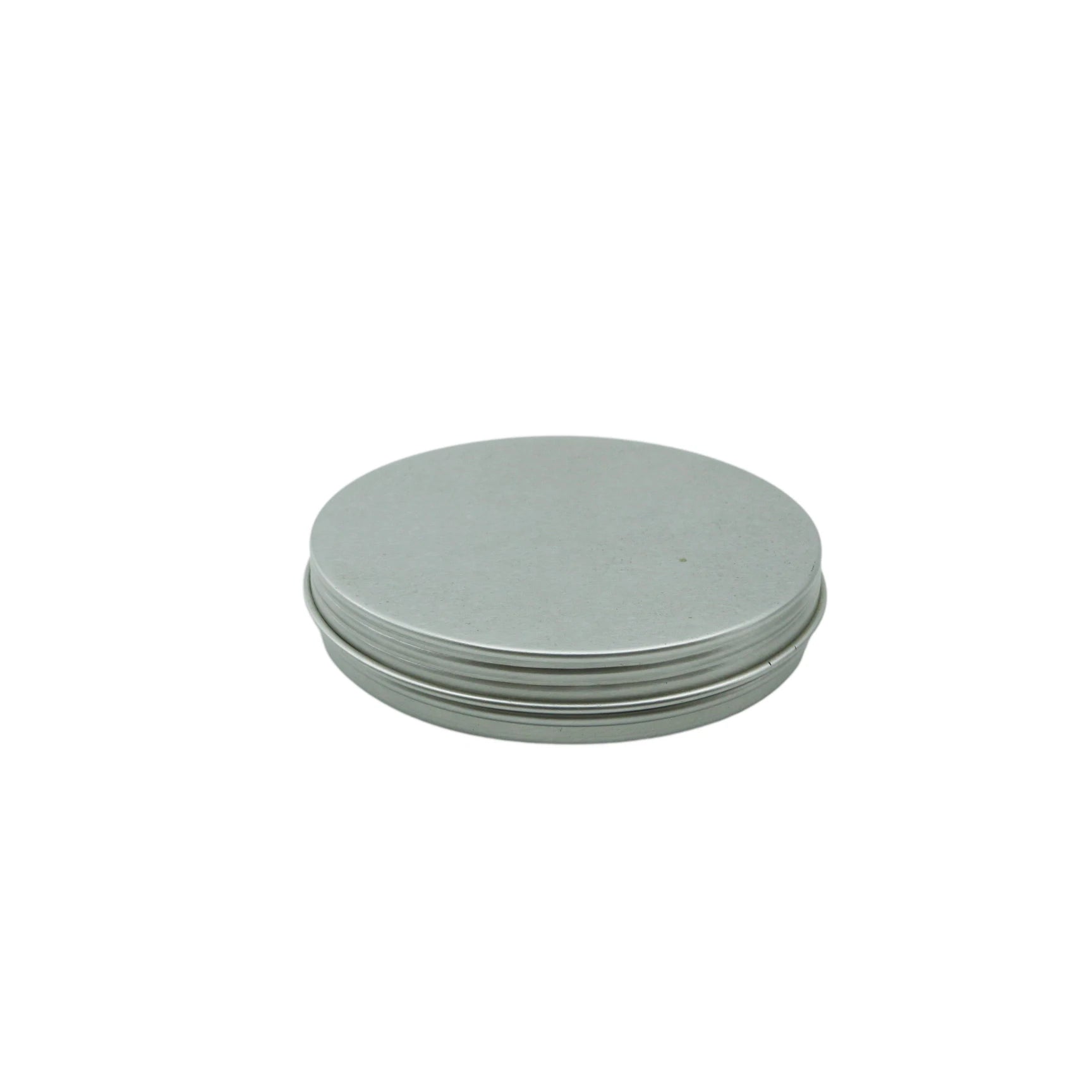 Flat Cosmetic Cream Lip Balm Beard Balm Body Butter Cosmetic Aluminum Jar Tin Can with Screw on Cap for Skin Care