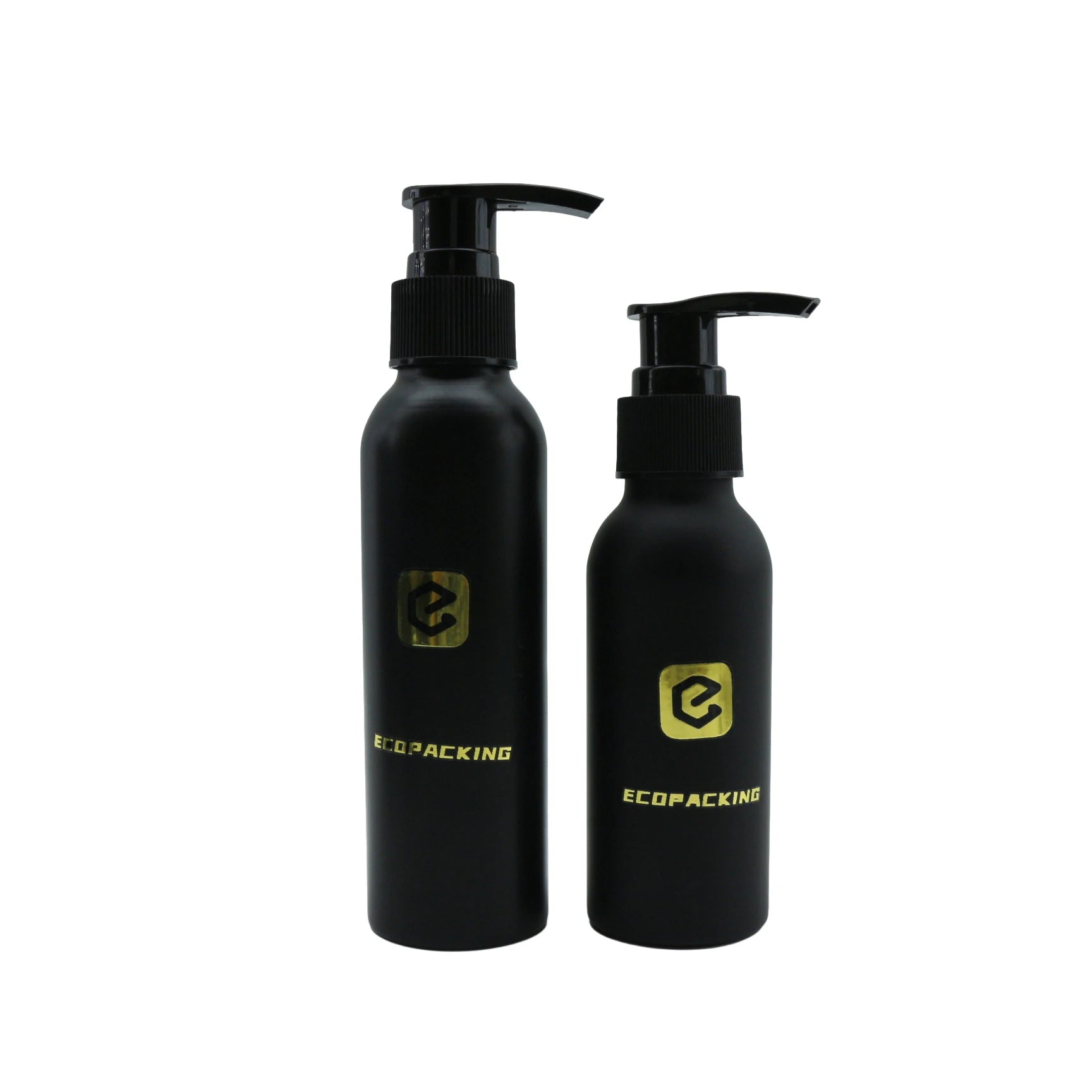 Matte Black Metal Cosmetic Shampoo Aluminum Lotion Pump Bottle 100ml 150ml 250ml 300ml 500ml - 图片 5