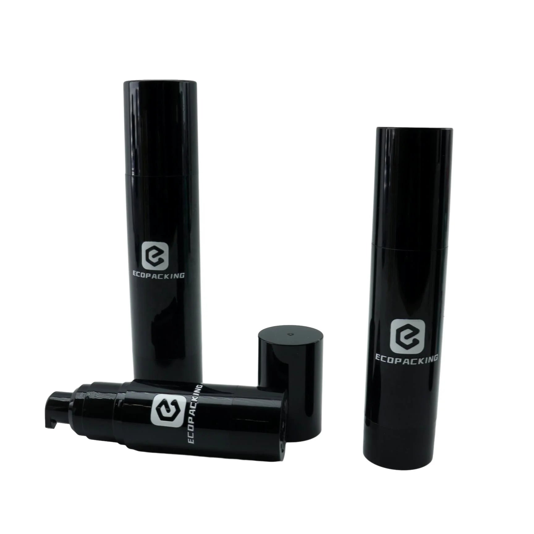 15ml 30ml 50ml 100ml Black Airless Pump Bottle Plastic Cosmetic Airless Packaging for Serum R888 - 图片 3