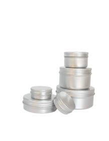 5ml 10ml 20ml 30ml 50ml 60ml 80ml 100ml 150ml 200ml 50g Round Aluminum Cosmetic Tin Containers Aluminum Tin Jars with Lids M888