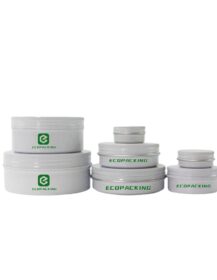 Empty White Round Small Metal Jar  Cosmetic Cream Candy Mint Aluminium Tin Can Container D888