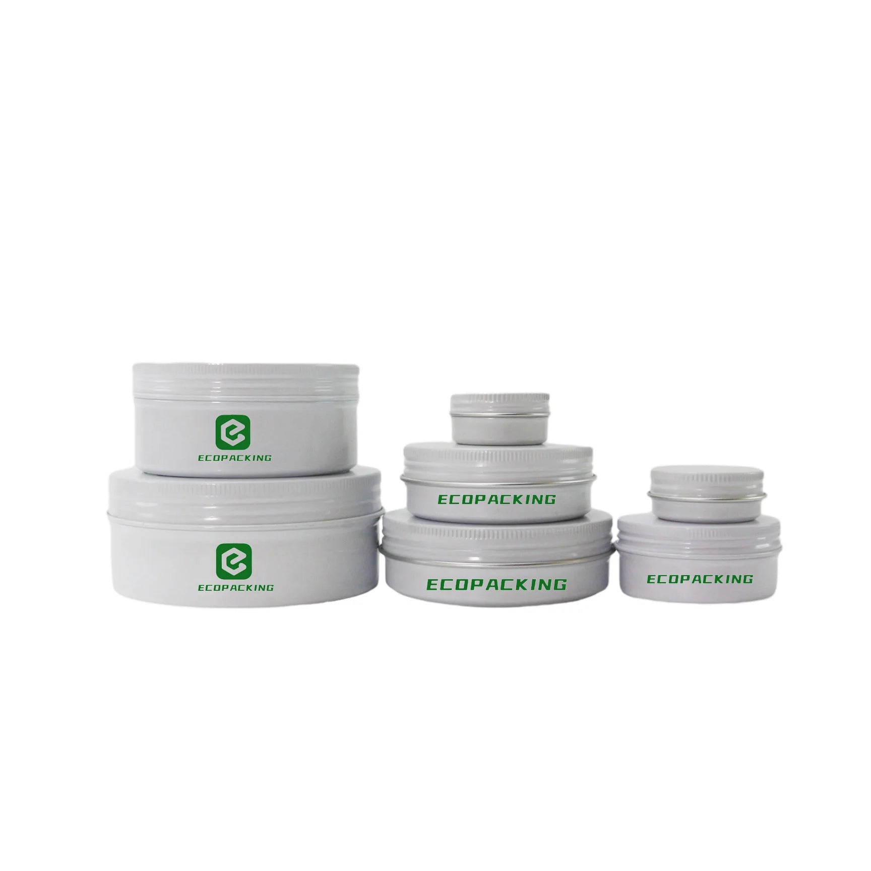 Empty White Round Small Metal Jar Cosmetic Cream Candy Mint Aluminium Tin Can Container D888