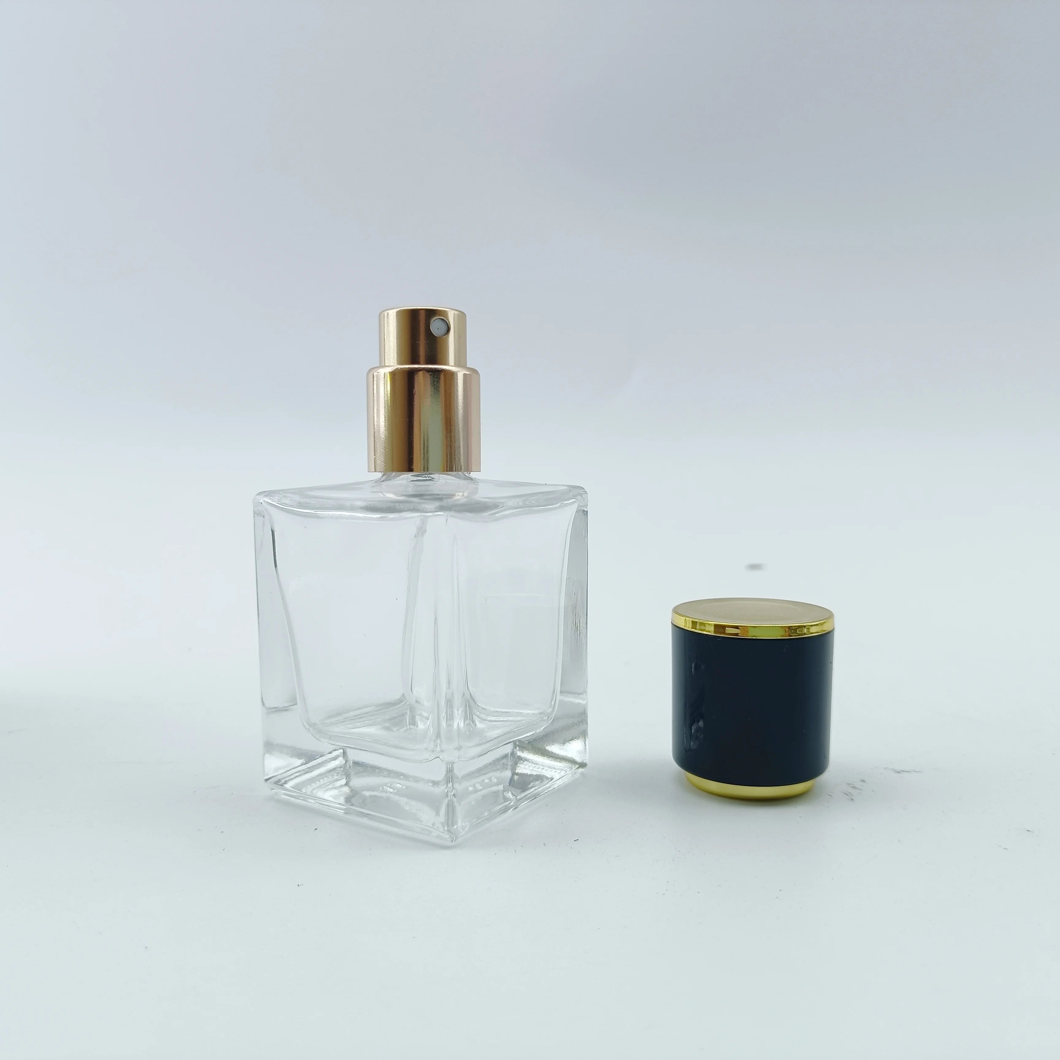 Luxury Heavy Glass Perfume Bottle 50ml Cylinder Parfum Bottle 30ml Empty Glass Fragrance Perfume Bottle With Flocking Cap - 图片 6