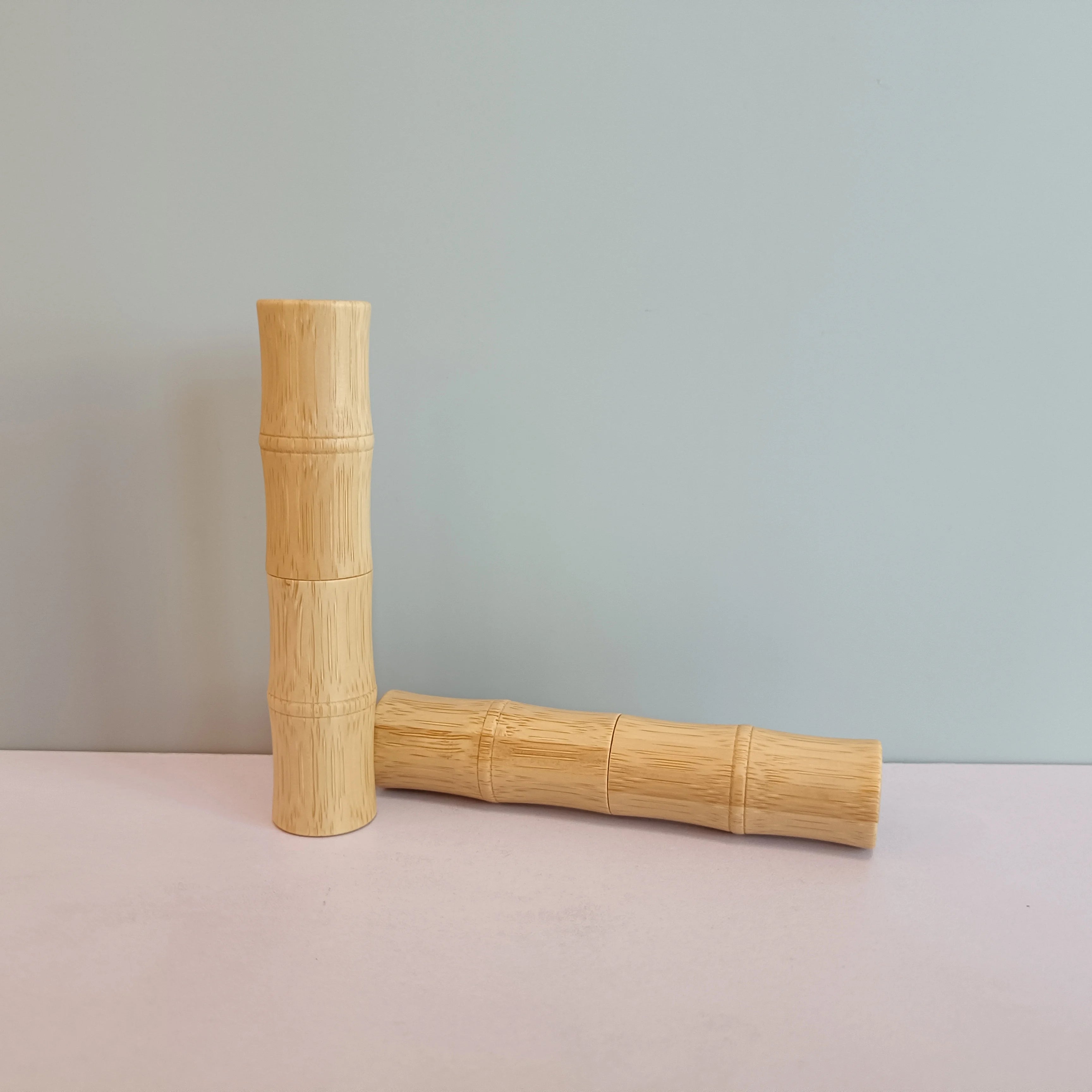 Biodegradable Eco Friendly Empty Cosmetics Packaging 5ml Bamboo Lip Balm Container Lipstick Tube - 图片 3